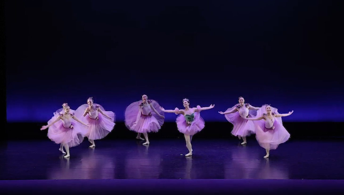 Students from Middle Tennessee State University’s Dance Program twirl and leap in a performance of “Waltz of the Flowers” from the 2024 “Joys of the Season” holiday-themed arts showcase from the College of Liberal Arts, premiering Monday, Dec. 9, on the university’s True Blue TV and YouTube channel. The 30-minute program will air all month on True Blue TV and other area media outlets. (MTSU screenshot)